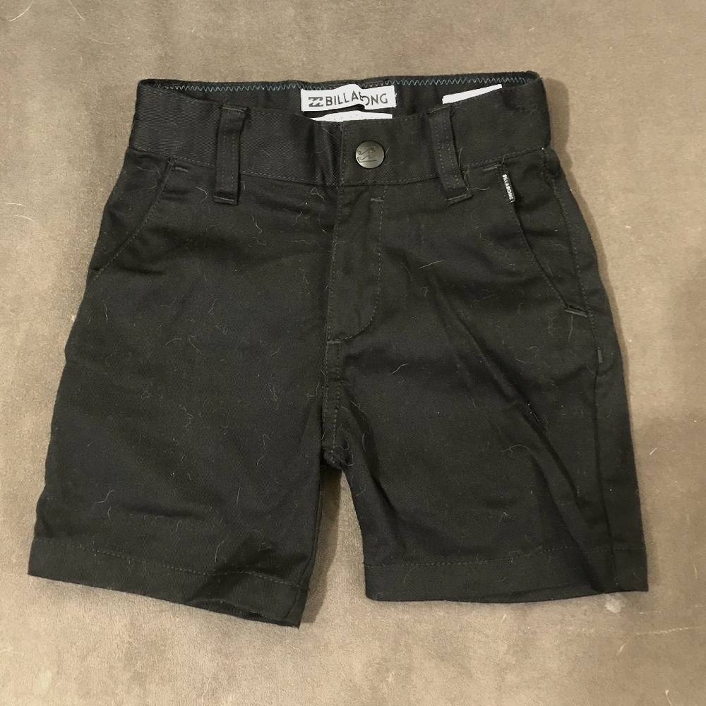 Boys Billabong Black Shorts. Size 2T